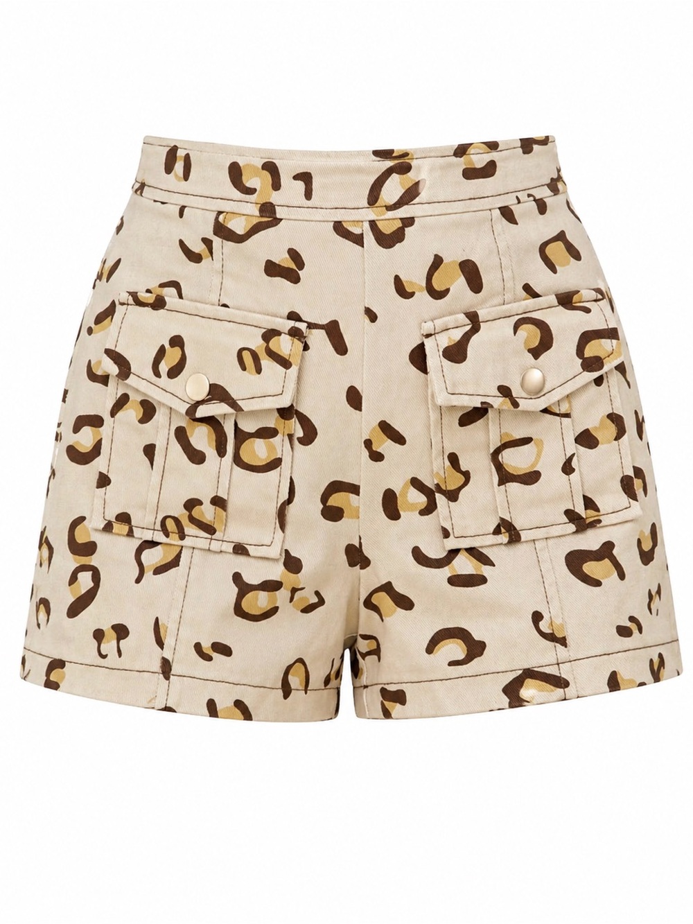NWOT Avec Les Filles Leopard Print Cargo Shorts | $109 MSRP